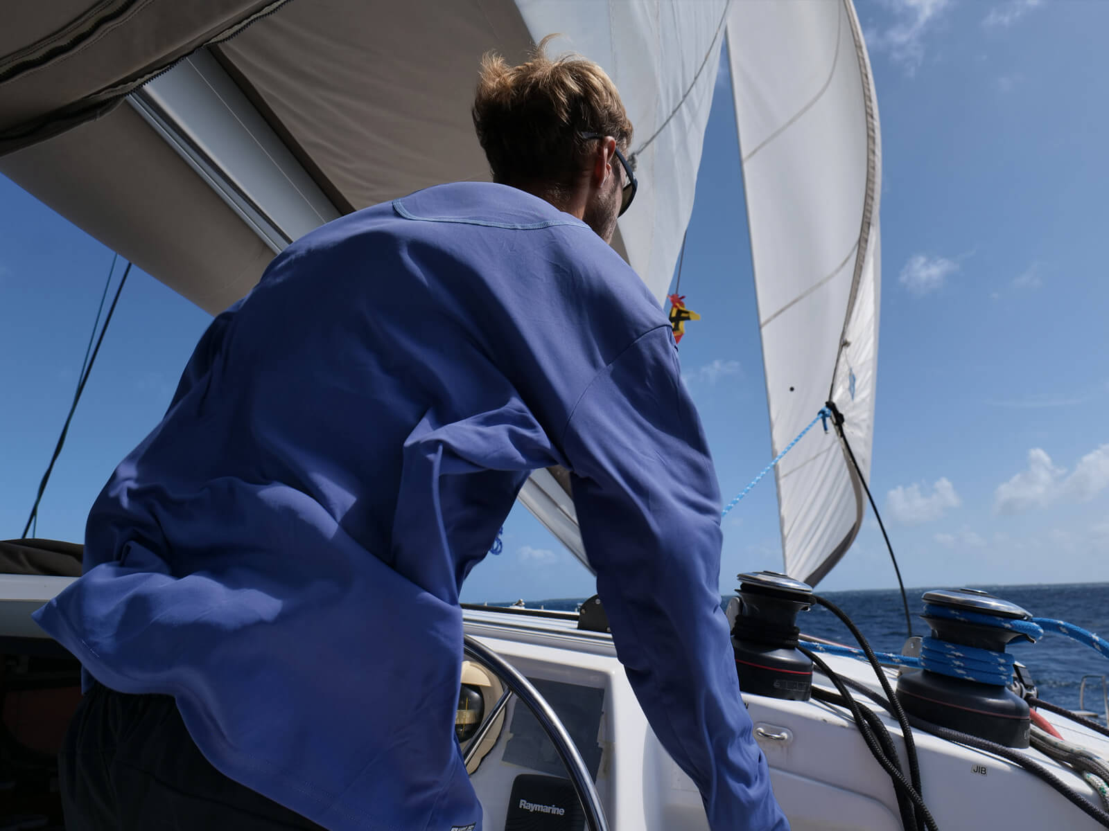 Catamaran sailing in Panama during the dry and windy season, showing ideal wind conditions for Caribbean sailing