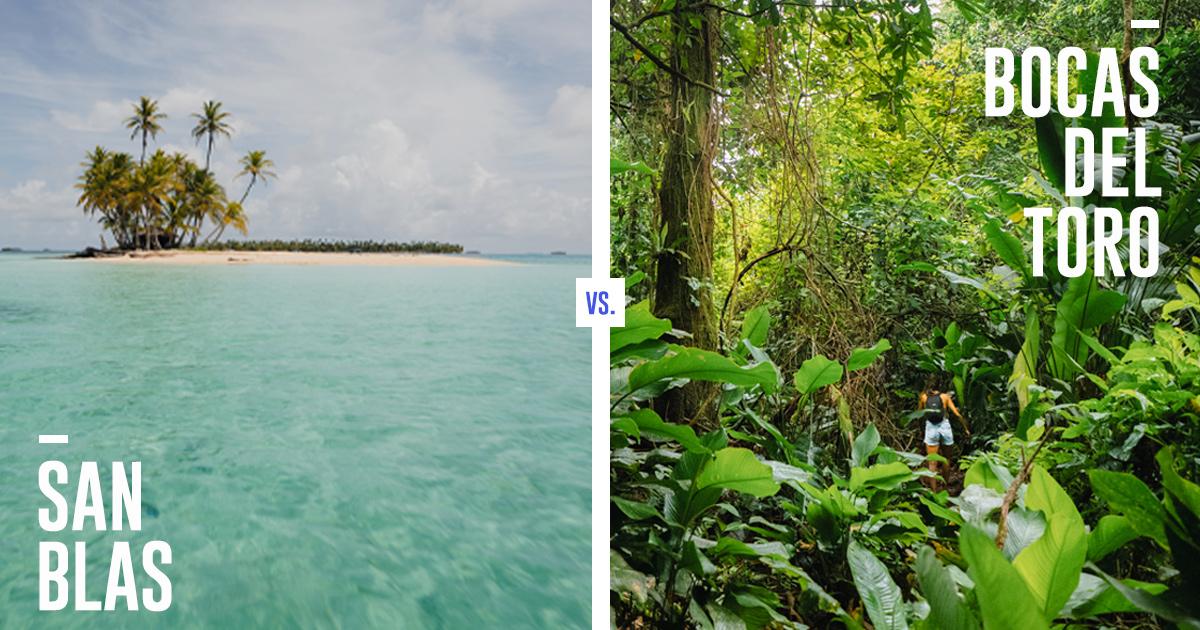 Post card San Blas vs. Bocas del Toro