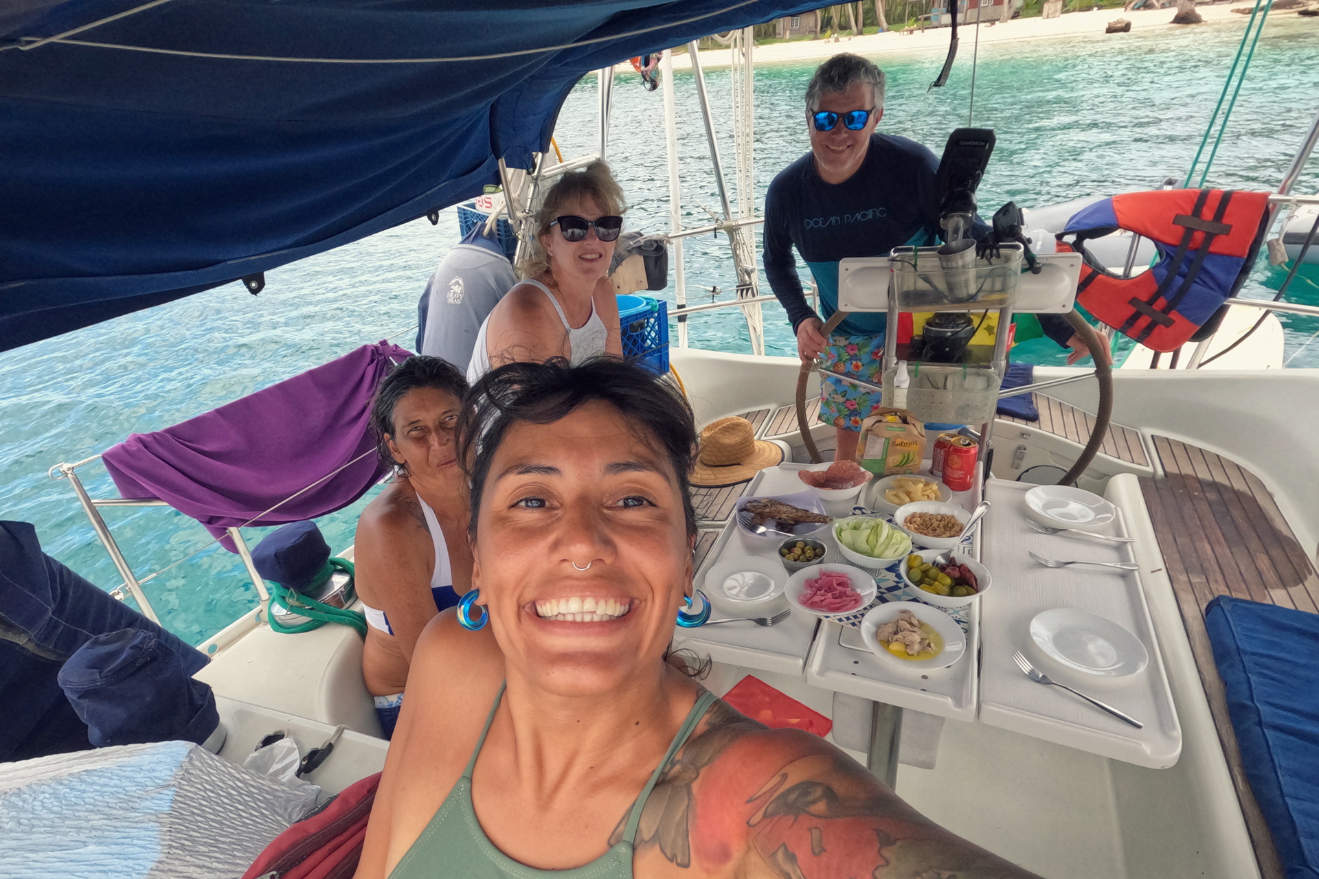 Pasajeros disfrutando